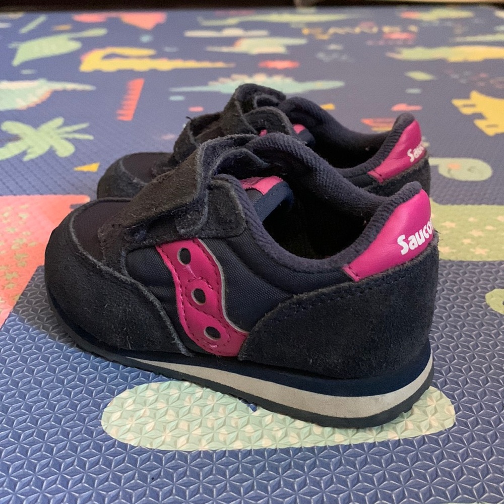 Saucony Baby Jazz Sneakers: Navy/Pink- 6M Toddler